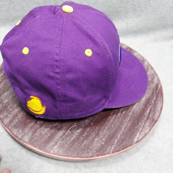 Peeps Adjustable Purple Baseball Cap With Yellow Accents & Embroidery - Picture 5 of 9
